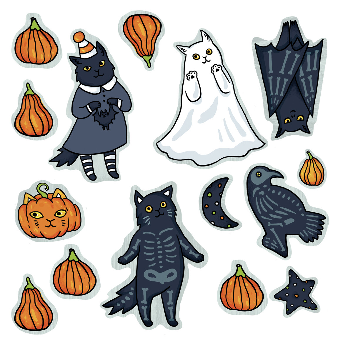 Halloween Stickers set of 15