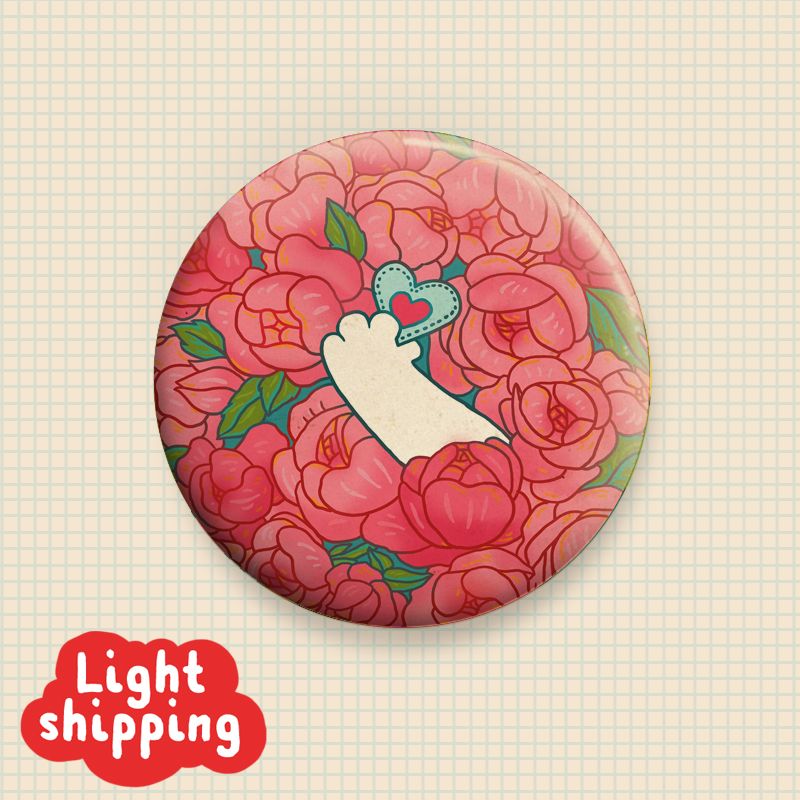 &quot;Million Roses&quot; Button 50mm