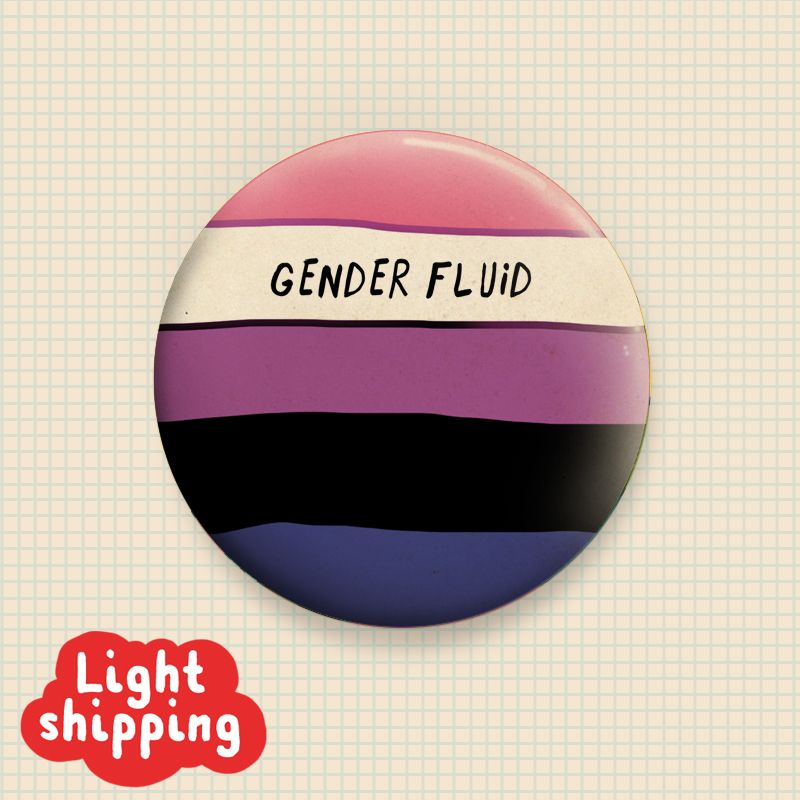 &quot;Genderfluid&quot; Button 50mm