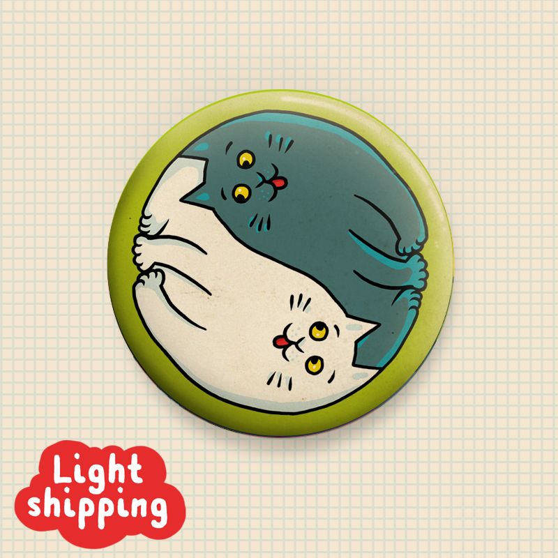 &quot;Cat Ying Yang&quot; Button