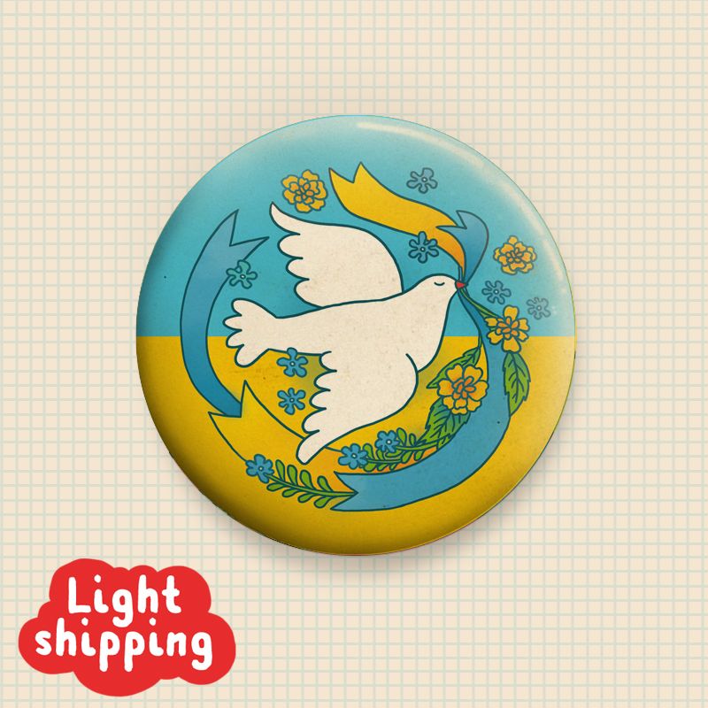 &quot;Love Ukraine&quot;  Button 50mm