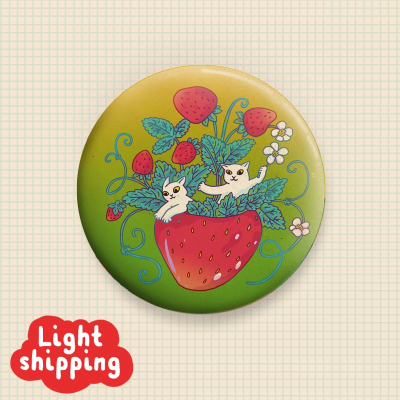 MAGNET Strawberry Kitty 50mm