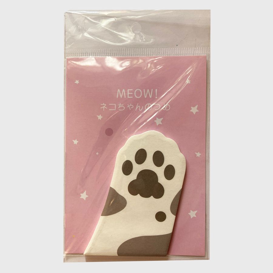 Sticky notes cat paw