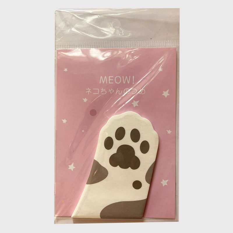 Sticky notes cat paw
