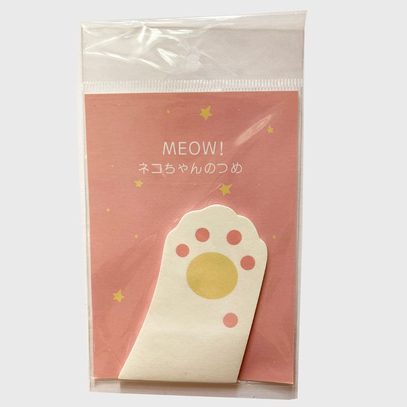 Sticky notes cat paw