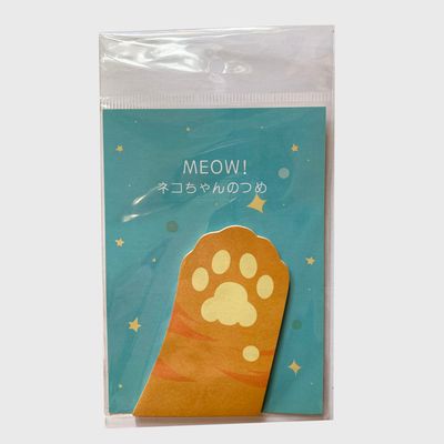 Sticky notes cat paw