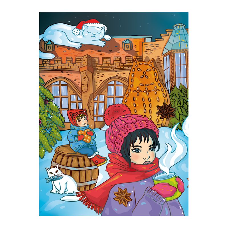 &quot;Christmas Market&quot; Postcard