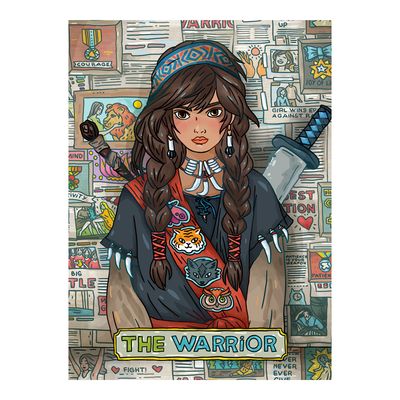 &quot;The Warrior&quot; Postcard