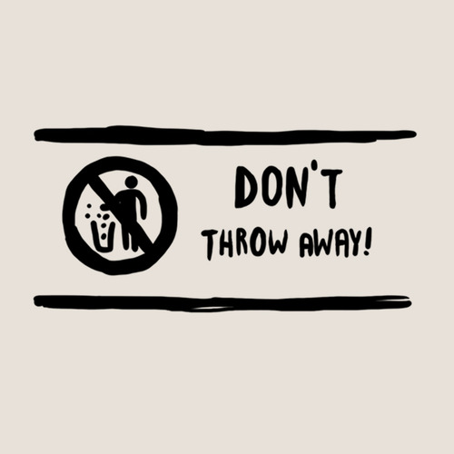 Don&#39;t throw away tattoo (set of 4)