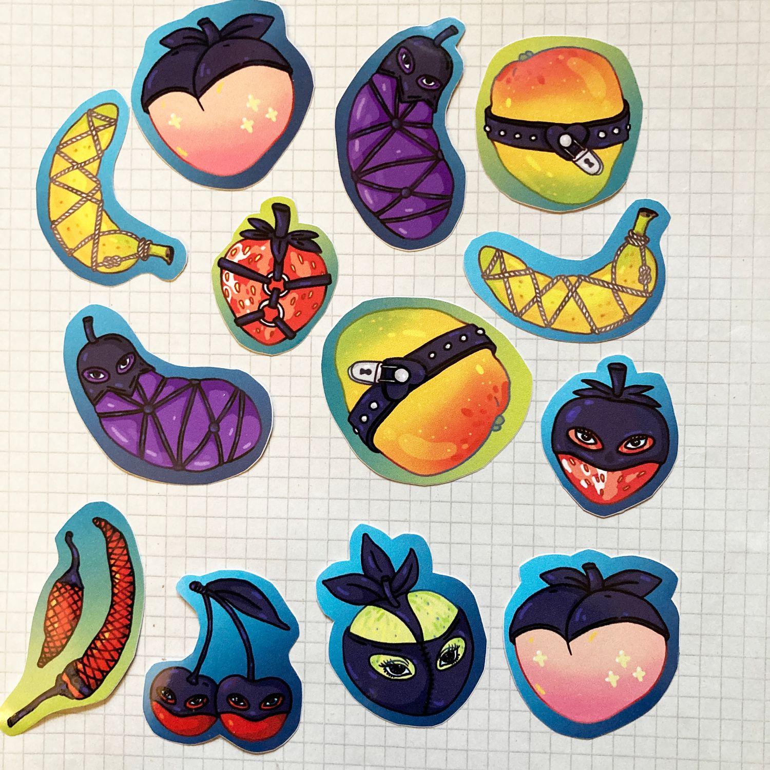 Sexy Fruit Sticker Set