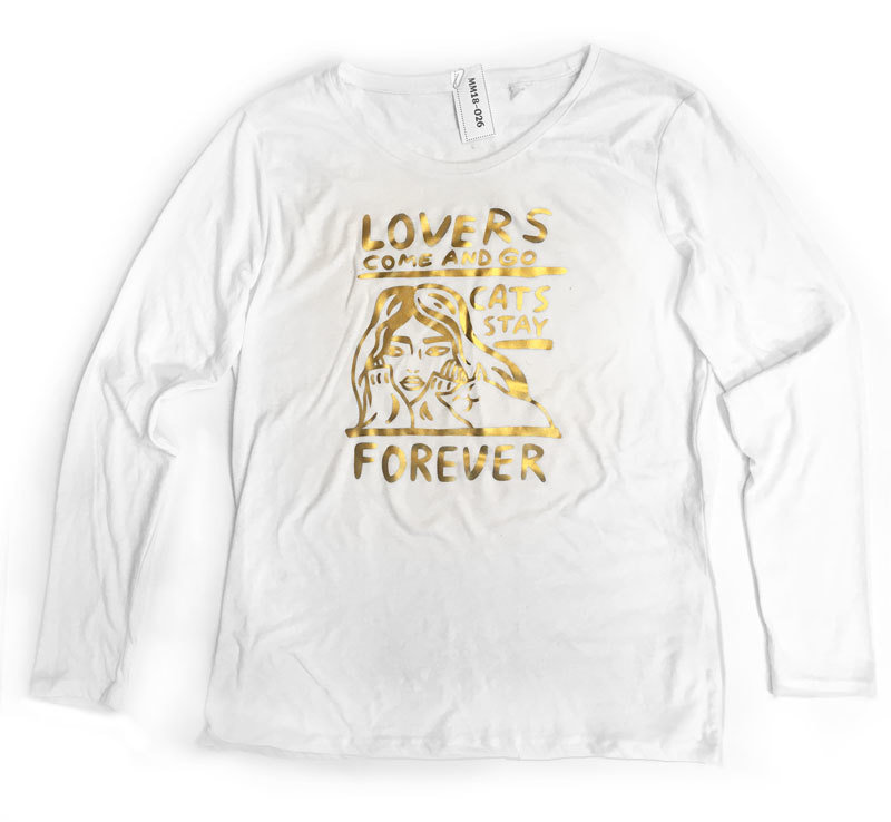 Cats stay forever - matte gold (L)