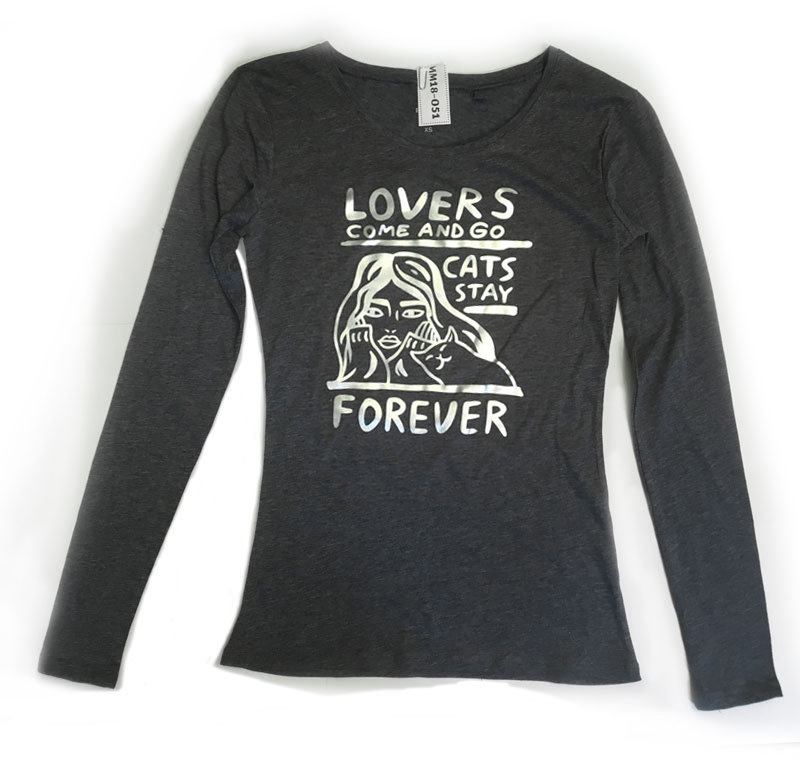 Cats stay forever - matte silver (XS)
