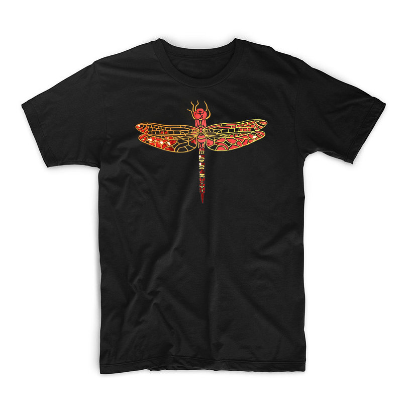 Shirt &quot;Dragonfly&quot; black