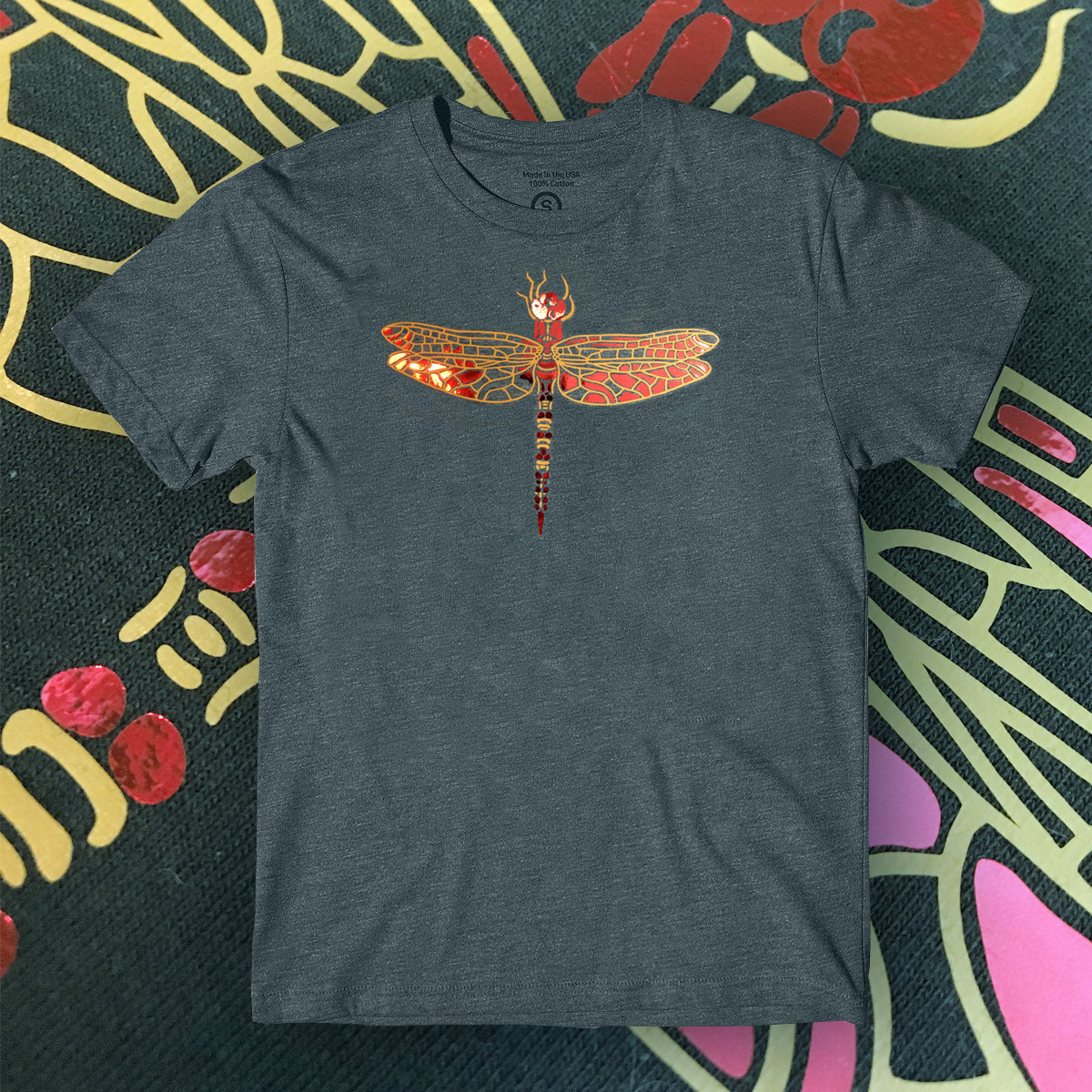 Shirt "Dragonfly" grey