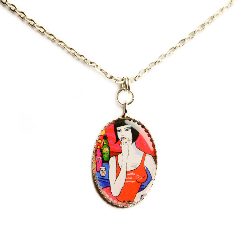 Pendant necklace "Red lady" Pendant necklace "Red lady"