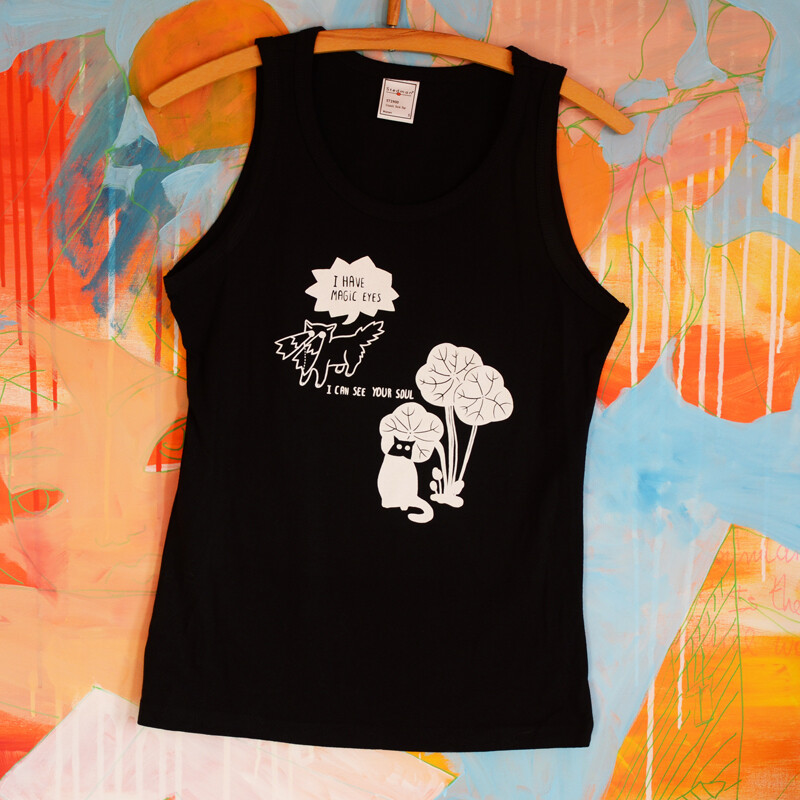 Shirt "Magic Eyes" black, Size: 42 (XL) - Russian 50