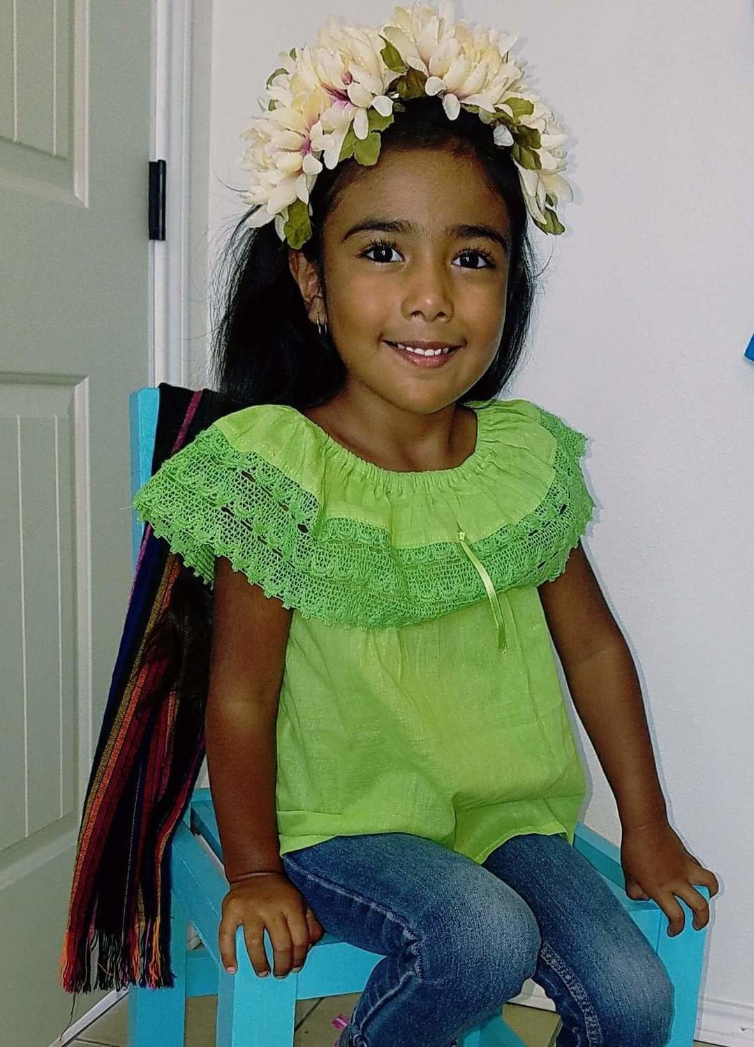 Blusa Campesina Verde Limon (Nina)