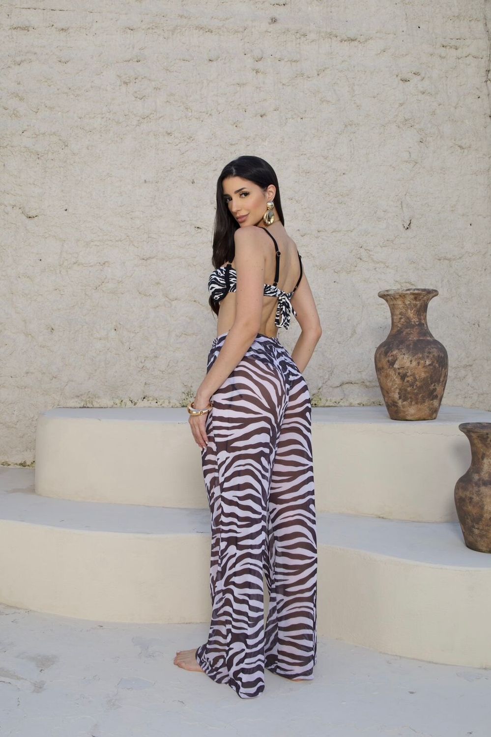 Animal Print Palazzo Pants