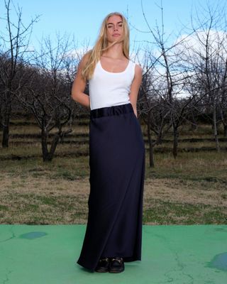 Jude Skirt Satin - night blue SEA ME HAPPY