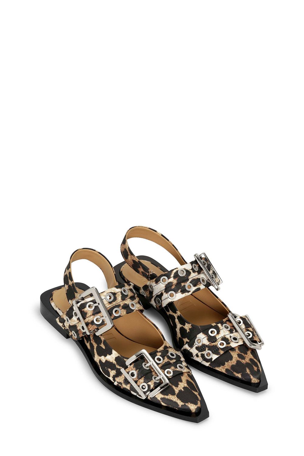 Feminine Buckle Ballerina Print GANNI
