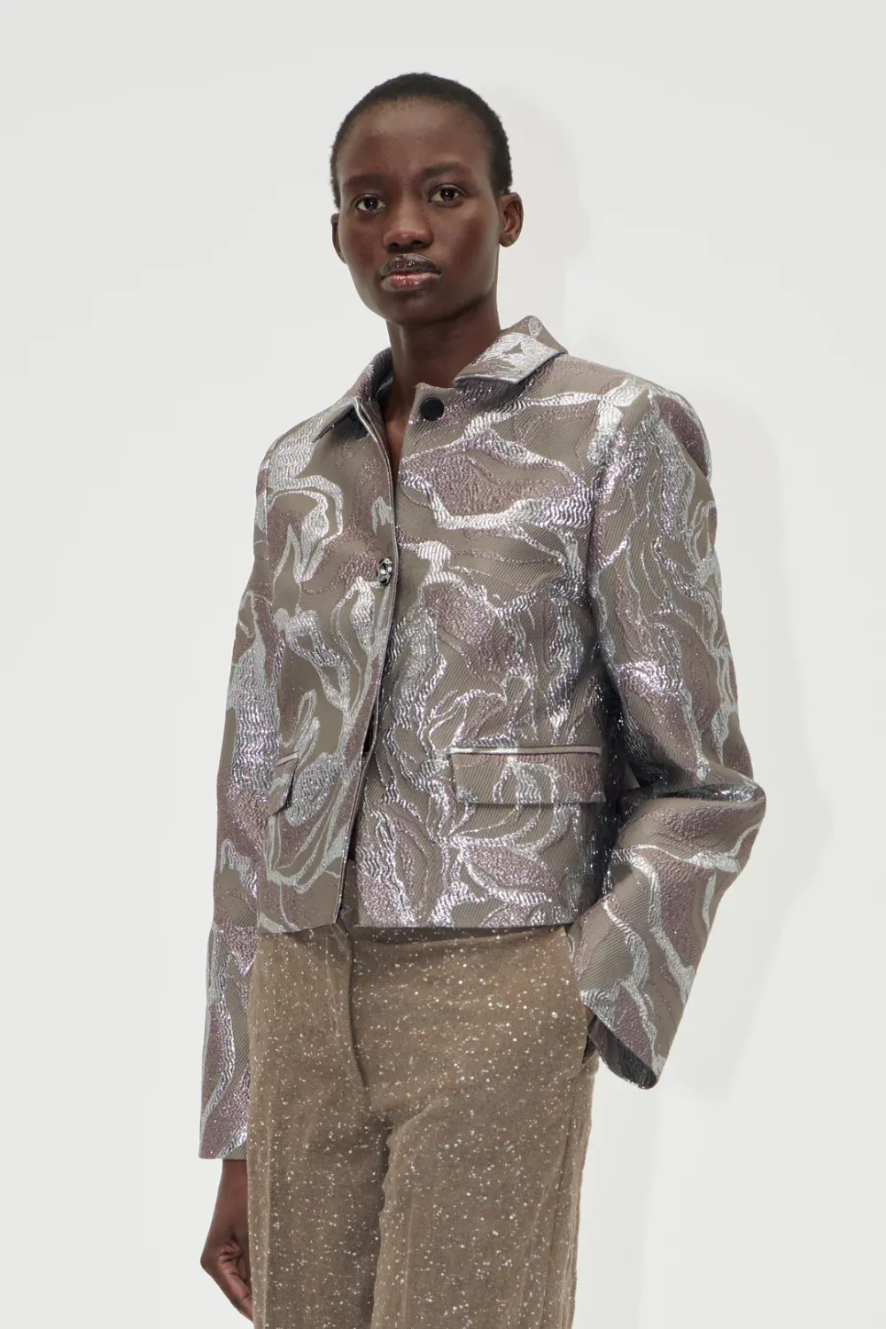 Boxy Straight Jacquard Jacket STINE GOYA