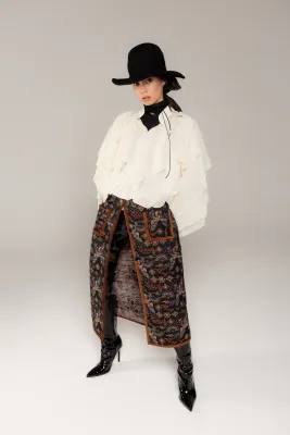 BABA SHIRT WITH RUFFLES ECRU AVDW