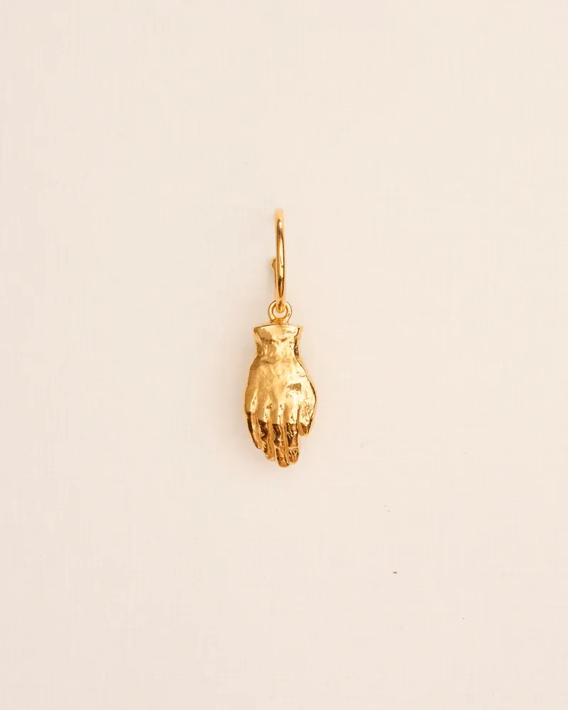 Single hand hoop in gold plated silver W&amp;H