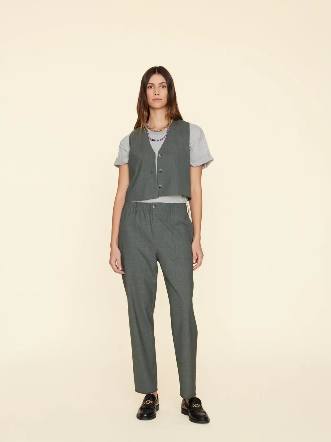 Mercer pants - charcoal melange XIRENA