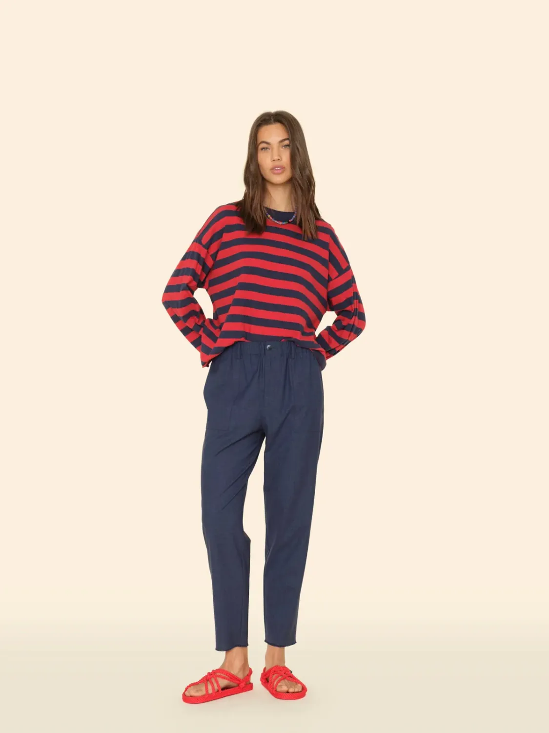 Mercer pants - navy melange XIRENA