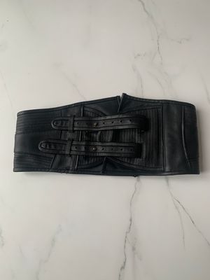 Black Leather Belt AVDW