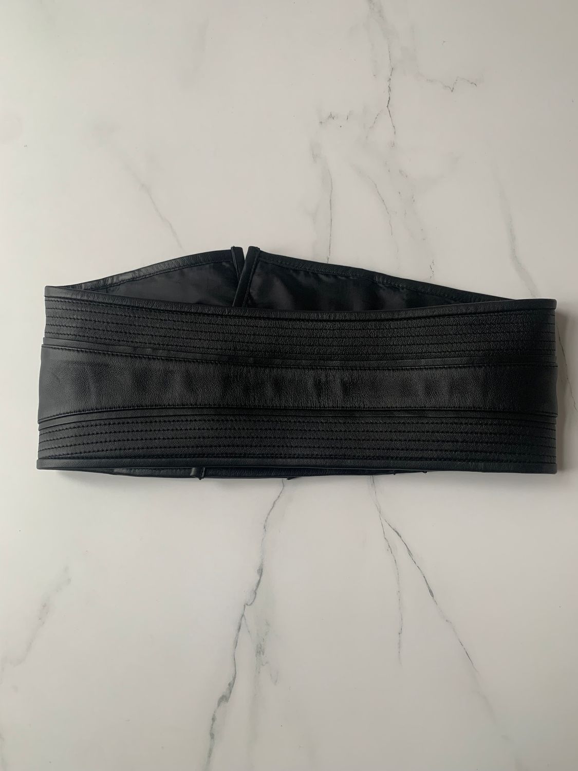 Black Leather Belt AVDW