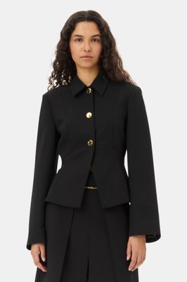 Light Twill Suiting Blazer GANNI