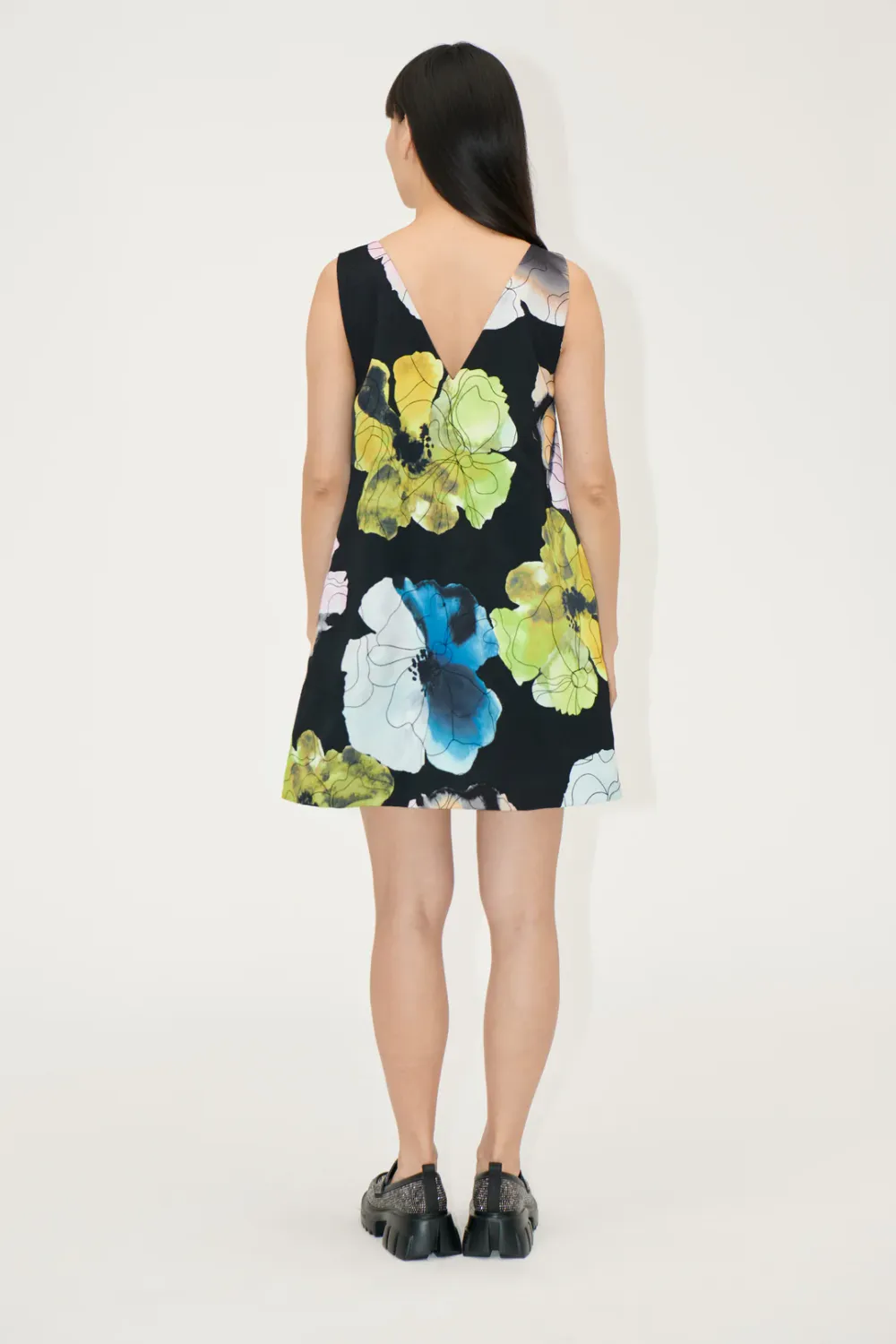 Mini Dress Crepe Flower STINE GOYA