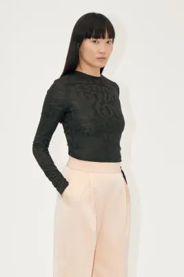 Elastic Long Sleeve Top STINE GOYA