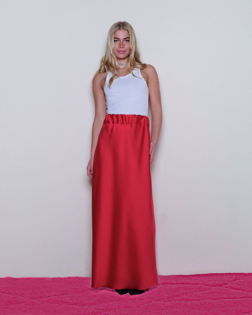 Jude Skirt Satin - classic red SEA ME HAPPY