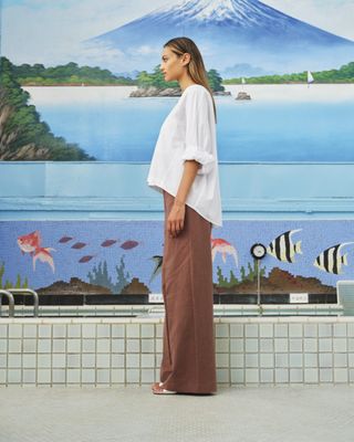 Naka Shift Poplin Stretch - white SEA ME HAPPY