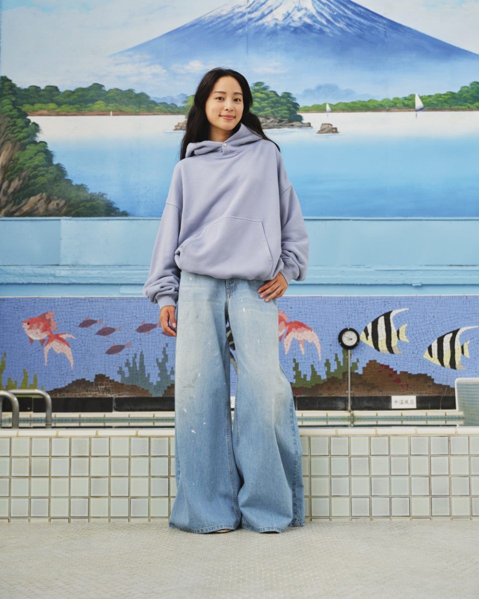 Super Woody Pants Destressed - indigo SEA ME HAPPY