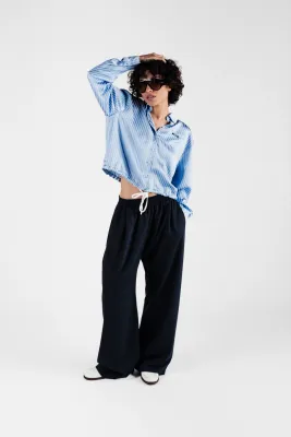 AYO trousers pleats - navy JOHNY