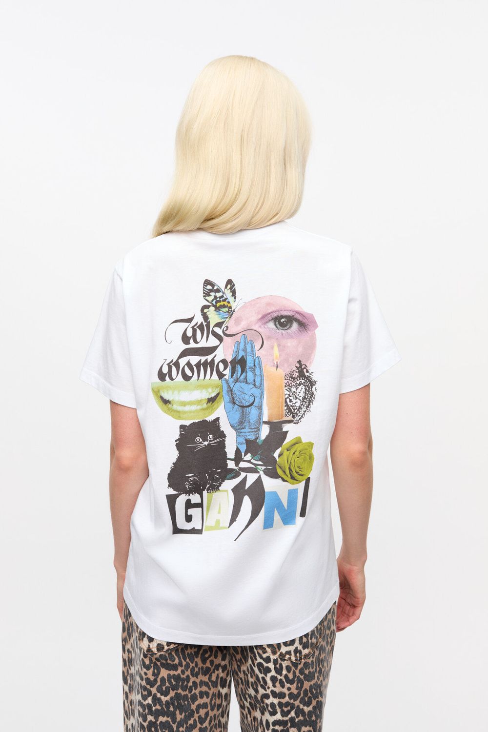 Basic Jersey Collage Relaxed T-shirt GANNI