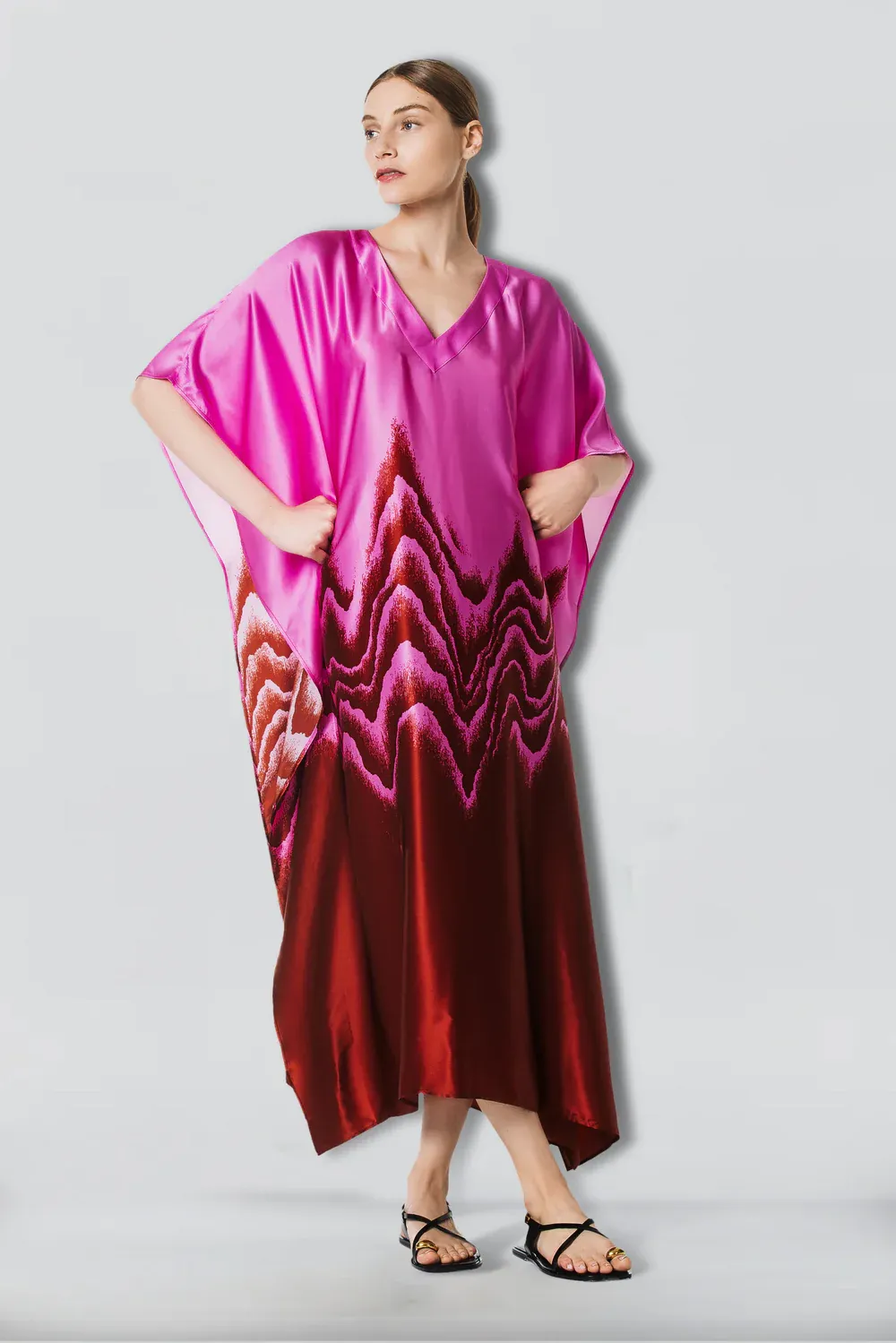 FRIDA WAVES KIMONO - fuchsia CELLA BLUE