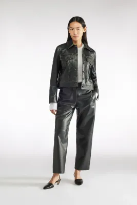 Brown Leather Jacket LIVIANA CONTI