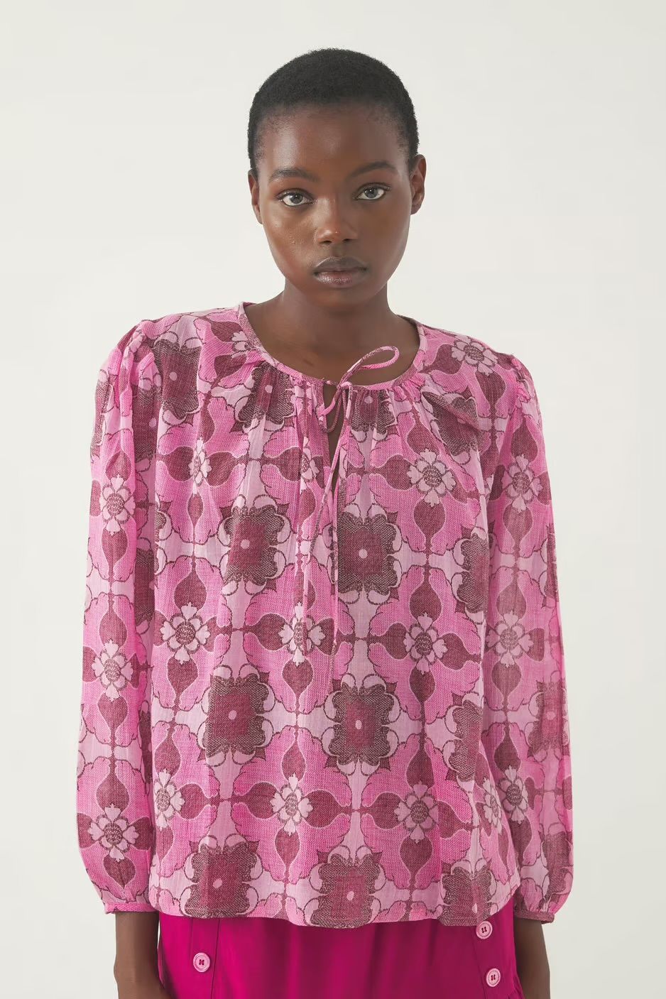 Tereza Blouse - pink ANTIK BATIK