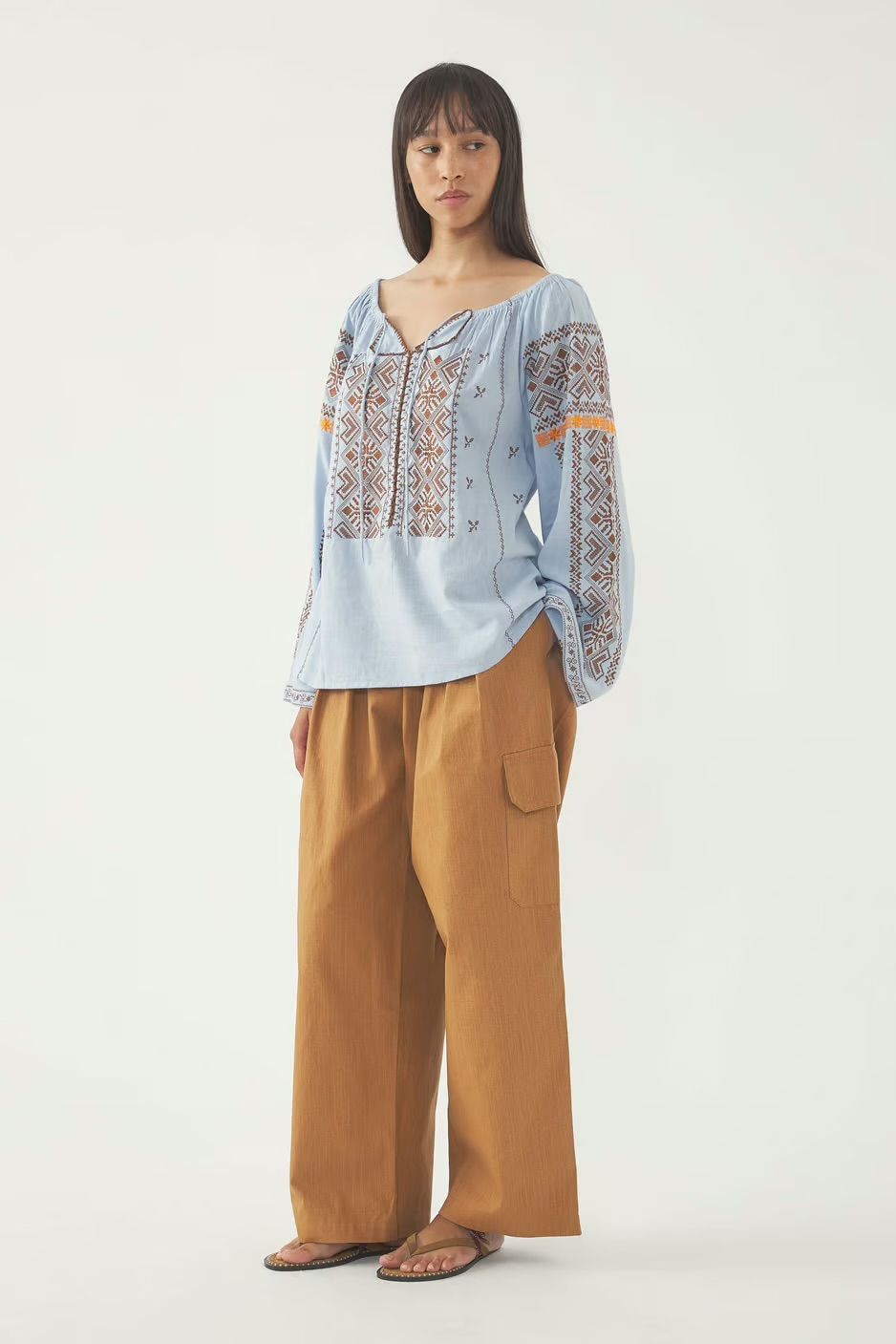 Edna Blouse - sky ANTIK BATIK