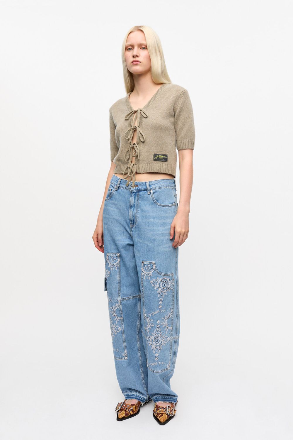 Broderie Anglaise Carpenter Pants GANNI