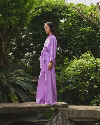 Super Woody Pants Summer Lush - violet SEA ME HAPPY