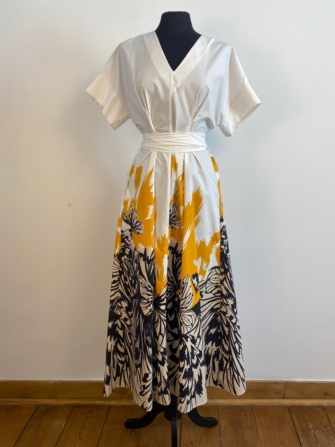 Daylight Butterfly contrast cotton sleeve dress PSOPHIA