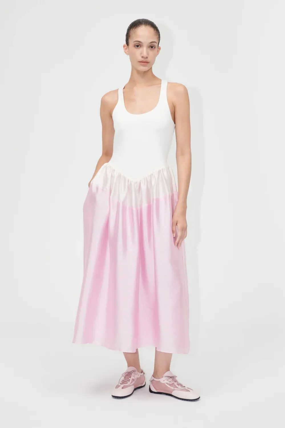 Tank Hybrid Long Dress - pastel pink STINE GOYA