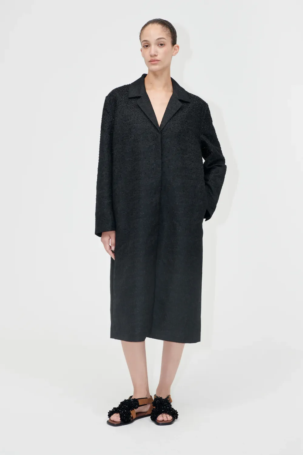 Elevated Single Breast Coat - gradient beads STINE GOYA