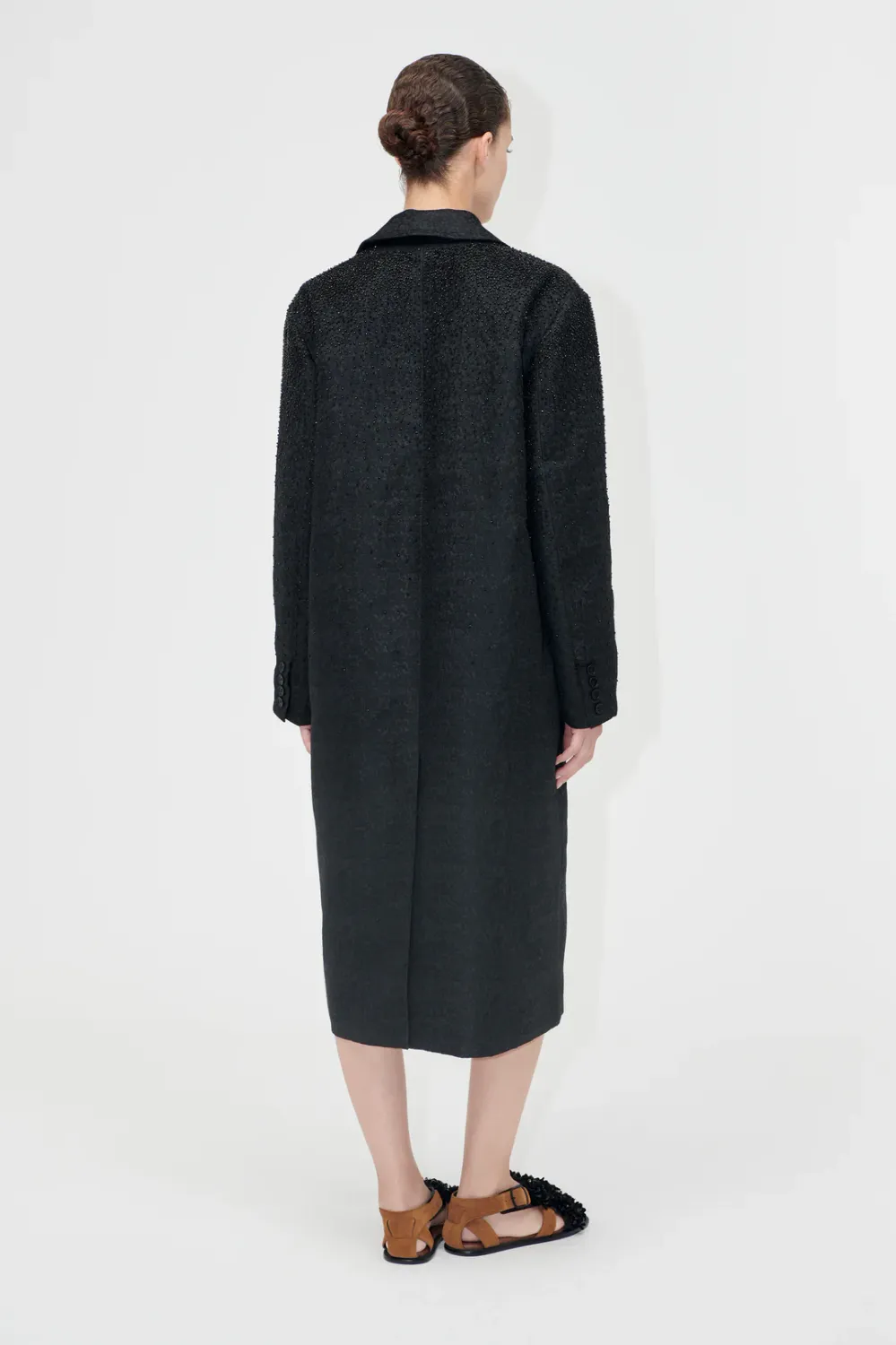 Elevated Single Breast Coat - gradient beads STINE GOYA