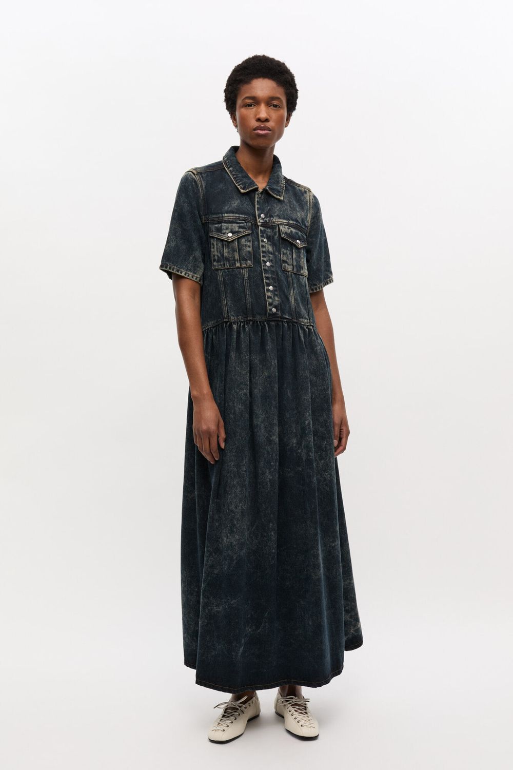 Light Denim Long Dress GANNI